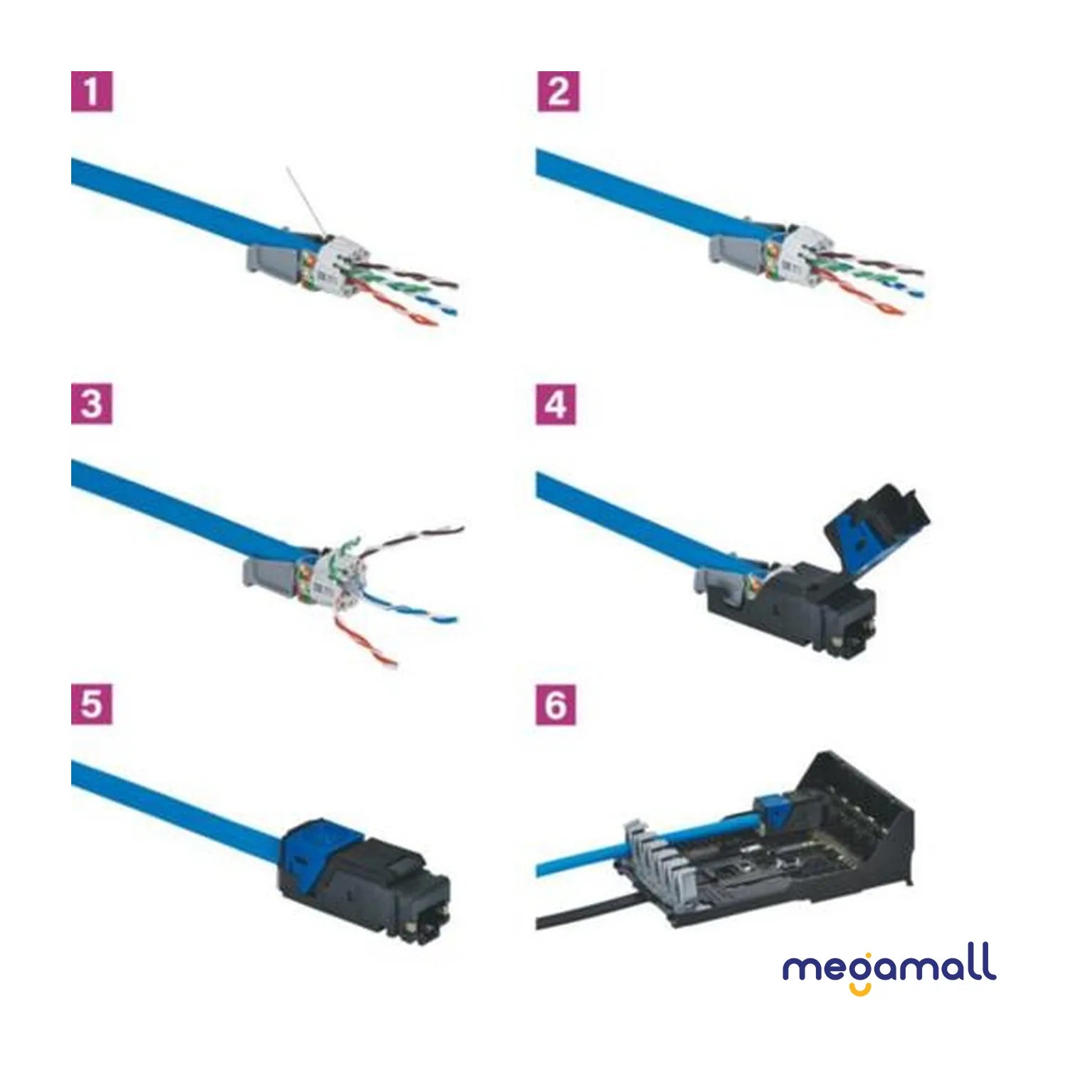 033765 - 6 connectors RJ45 Category 6 STP