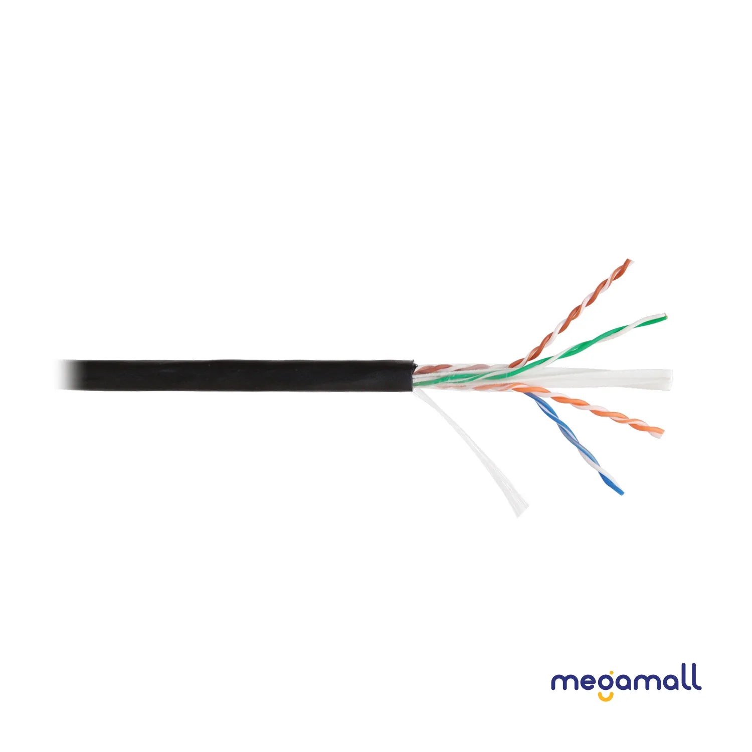EC-UU004-6-PE-BK - Cable U/UTP 4 pair, Cat.6, outdoor, PE -40C, solid, 250 MHz, black, 305m