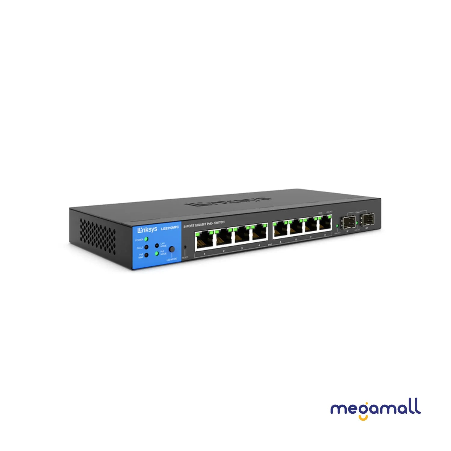 LGS310MPC - 8-Port Managed Gigabit PoE+ Switch with 2 1G SFP Uplinks 110W TAA Compliant