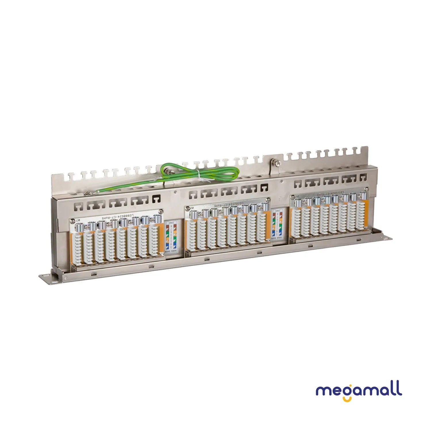 NMC-RP48SE2-1U-MT - Shielded Patch Panel, 48 Ports, 19'', 1U, Cat.6, RJ45 /8P8C, 110/KRONE, T568A/B