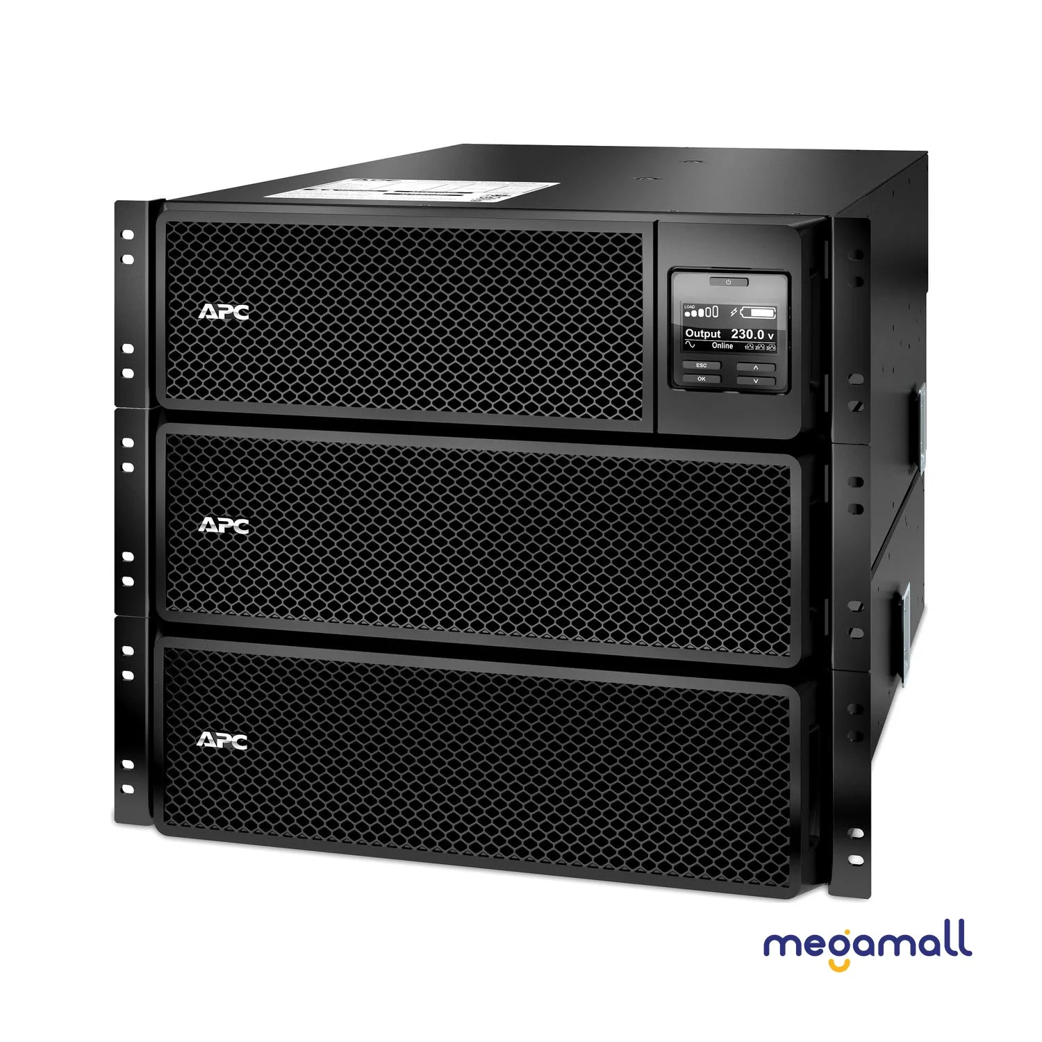 SRT10KRMXLI - APC Smart-UPS On-Line, 10kVA/10kW, Rackmount 6U, 230V/400V, 6x C13+4x C19 IEC outlets, Network Card+SmartSlot, Extended runtime, W/ rail kit