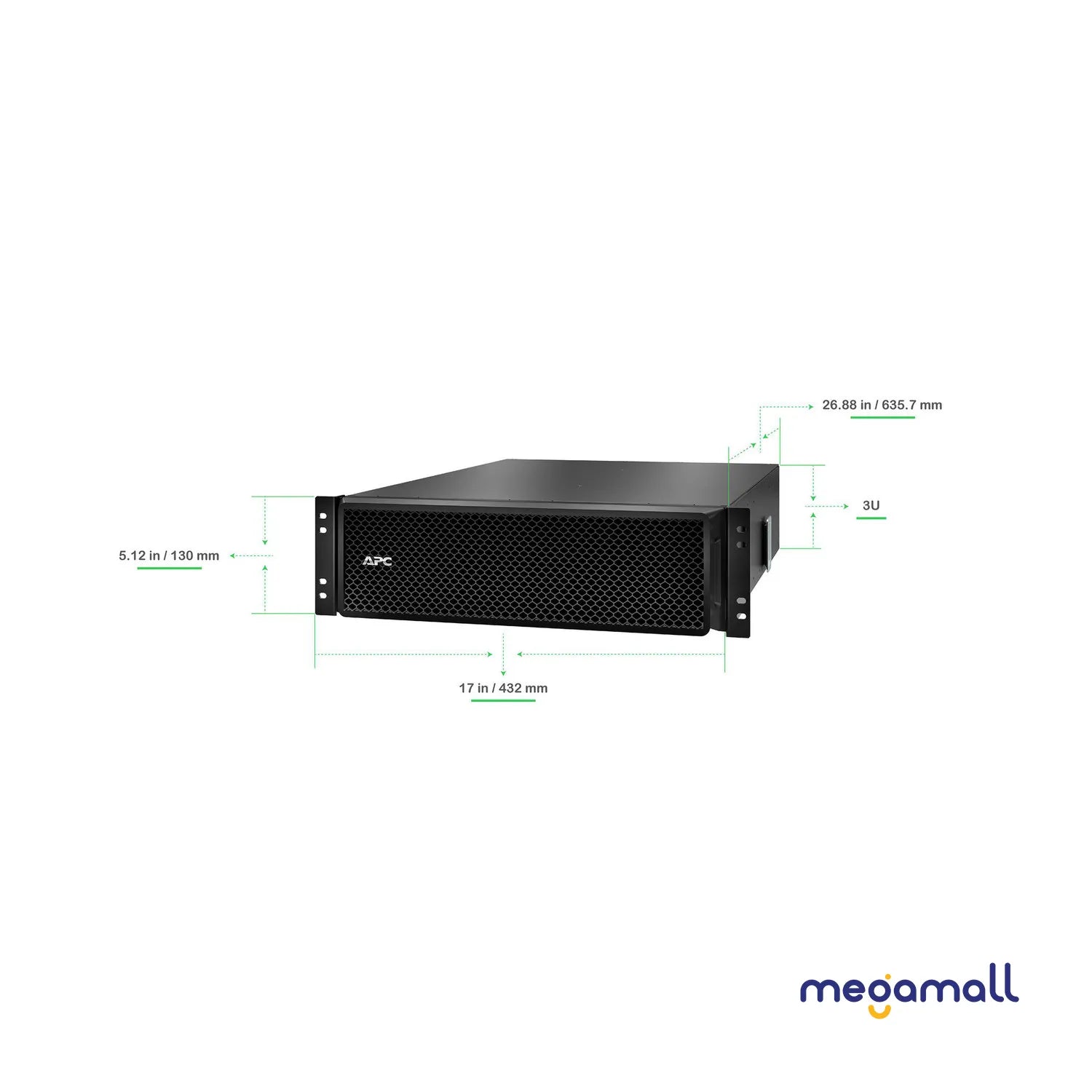 SRT192RMBP - APC Smart-UPS On-Line SRT External Battery Pack, 3U Rack, 192Vdc