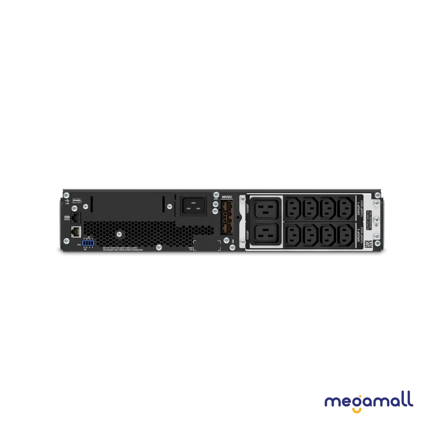 SRT3000RMXLI - APC Smart-UPS On-Line, 3kVA, Rackmount 2U, 230V, 8x C13+2x C19 IEC outlets, SmartSlot, Extended runtime, W/ rail kit