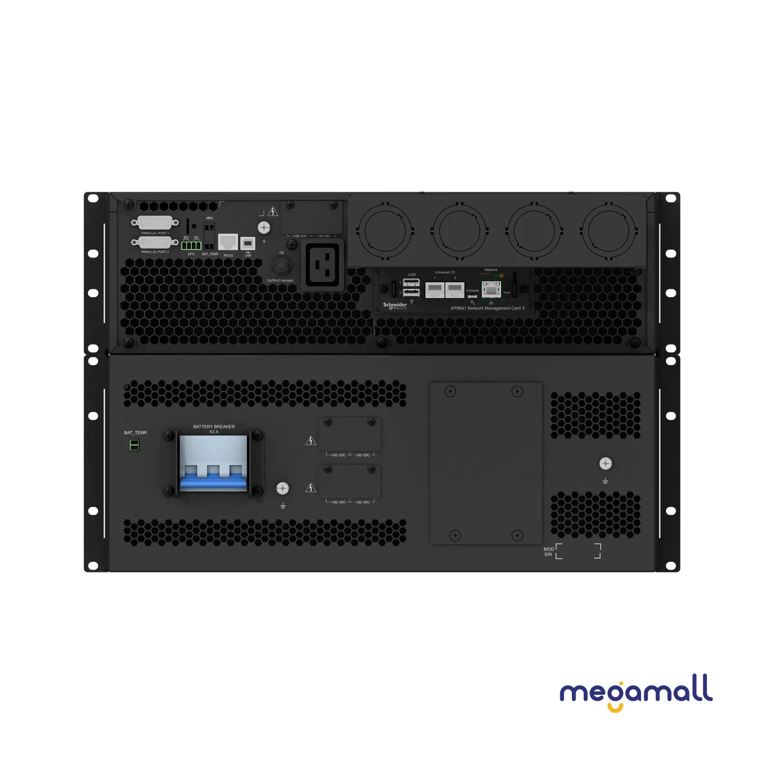 SRTG15KXLI - APC Smart-UPS On-Line, 15kVA/15kW, Rack/Tower, 230V/380V...415V, Hard wire 5-wire(3P+N+E)+3-wire(1P+N+E), Network Card, W/O rail kit