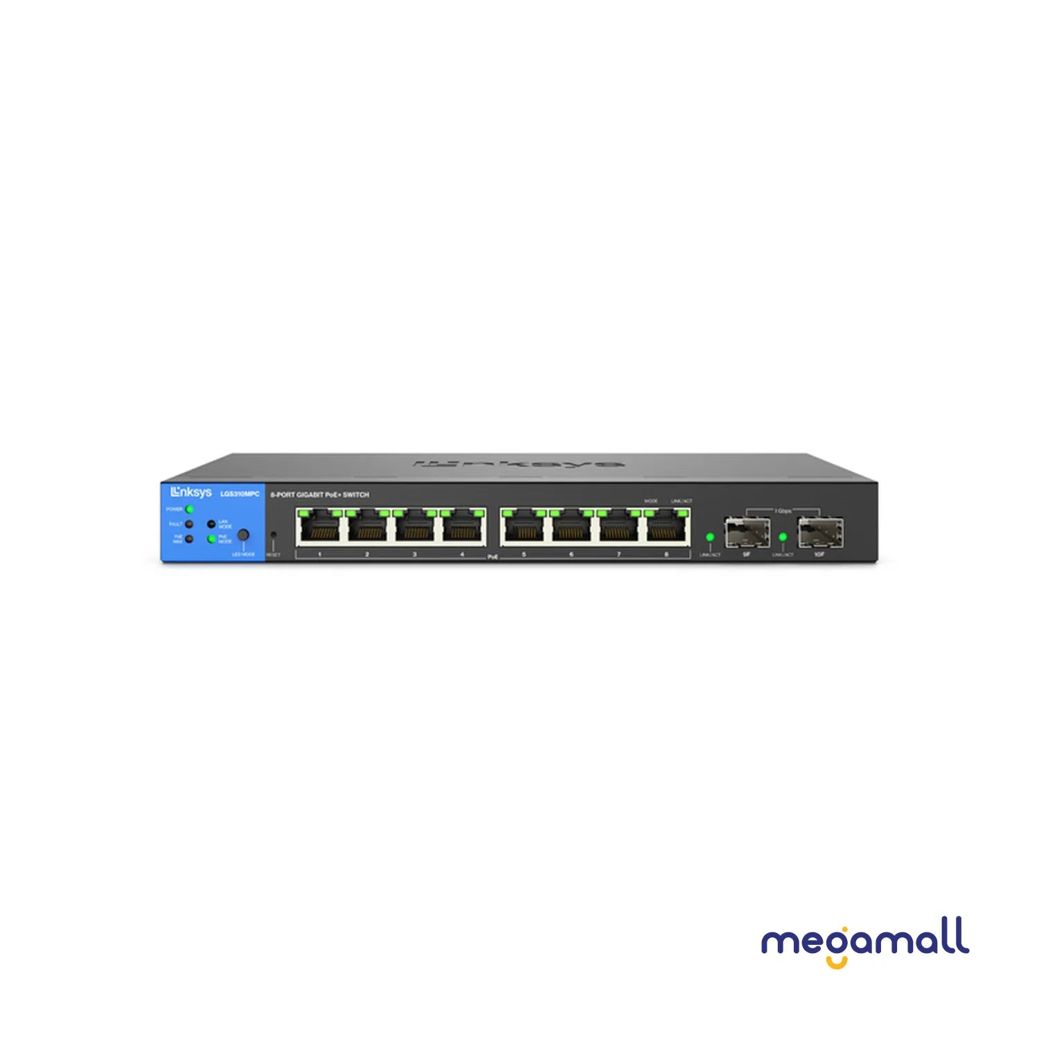 LGS310MPC - 8-Port Managed Gigabit PoE+ Switch with 2 1G SFP Uplinks 110W TAA Compliant
