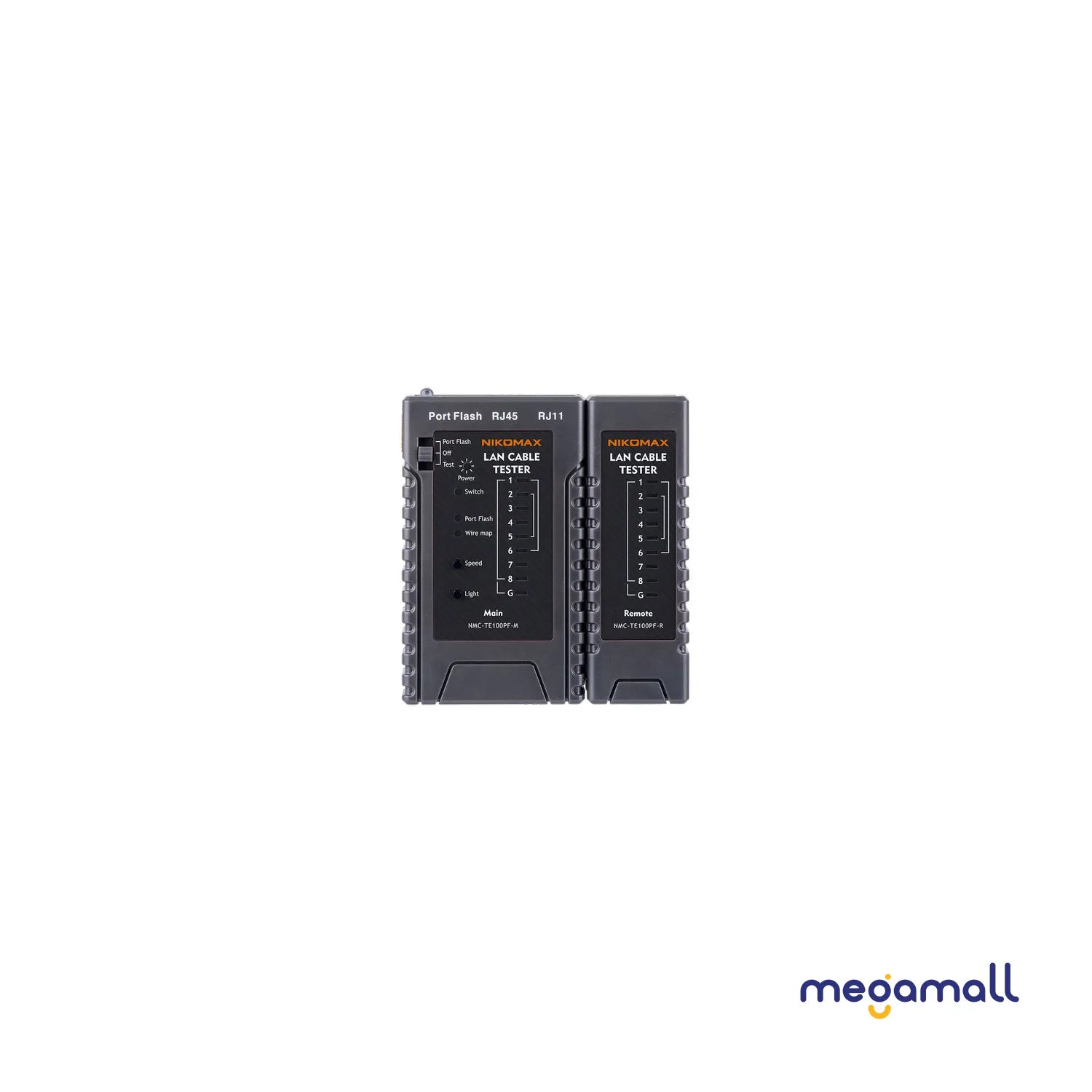 NMC-TE100PF -  Cable Tester, UTP/STP, RJ11, RJ12, RJ45, with PortFlash Function and LED Light