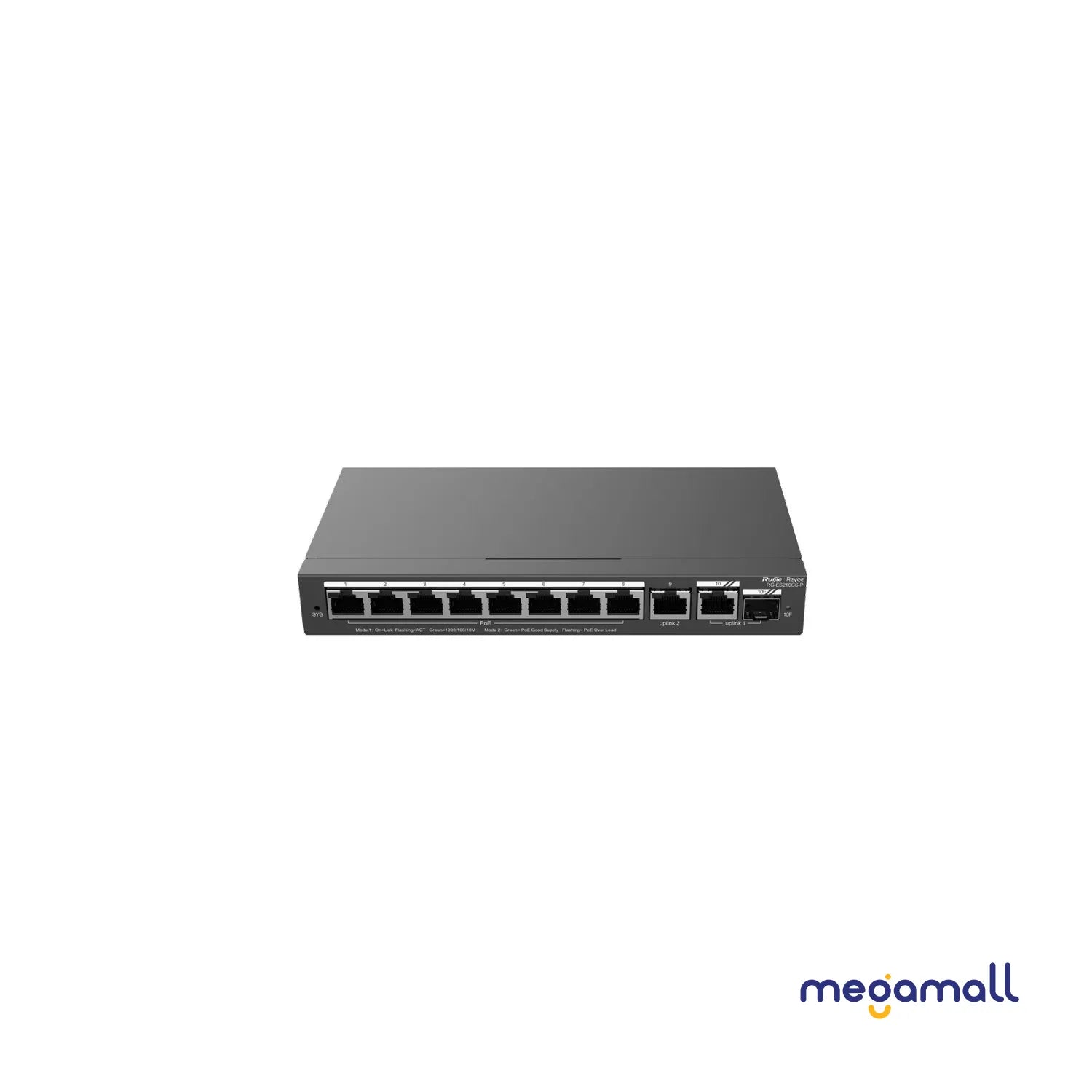 RG-ES210GS-P - 10-Port Gigabit Smart Cloud Managed PoE Switch