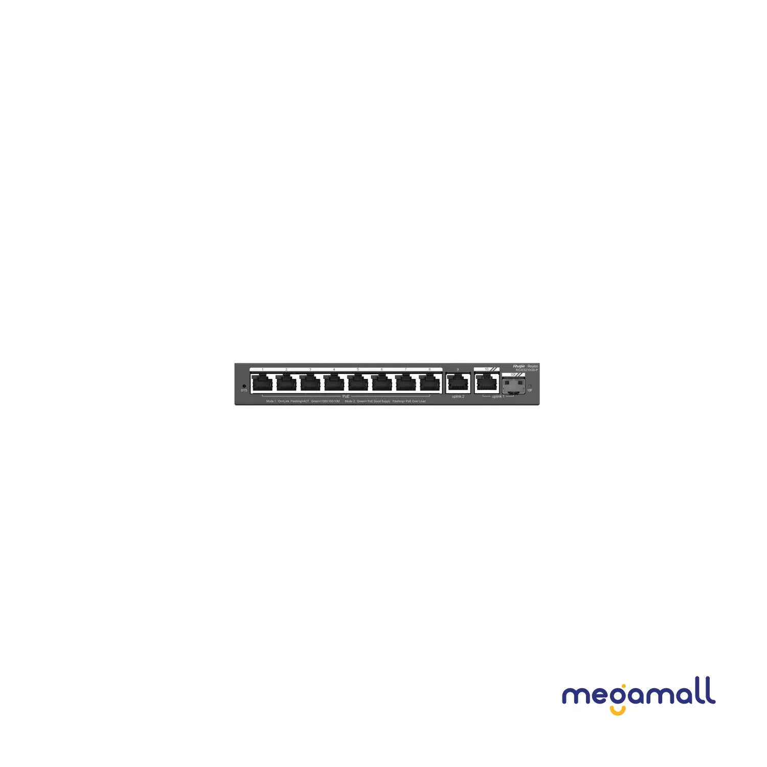 RG-ES210GS-P - 10-Port Gigabit Smart Cloud Managed PoE Switch