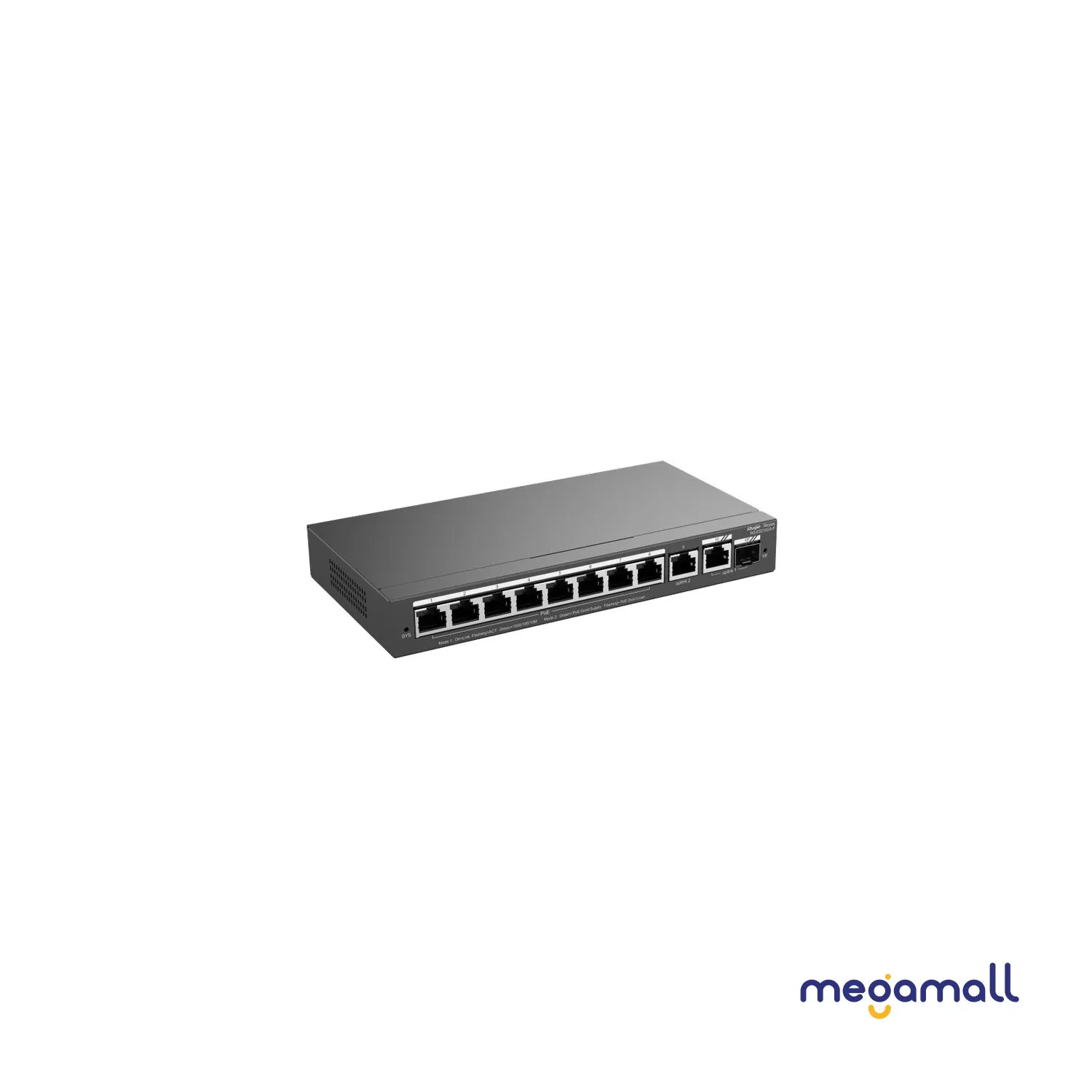 RG-ES210GS-P - 10-Port Gigabit Smart Cloud Managed PoE Switch