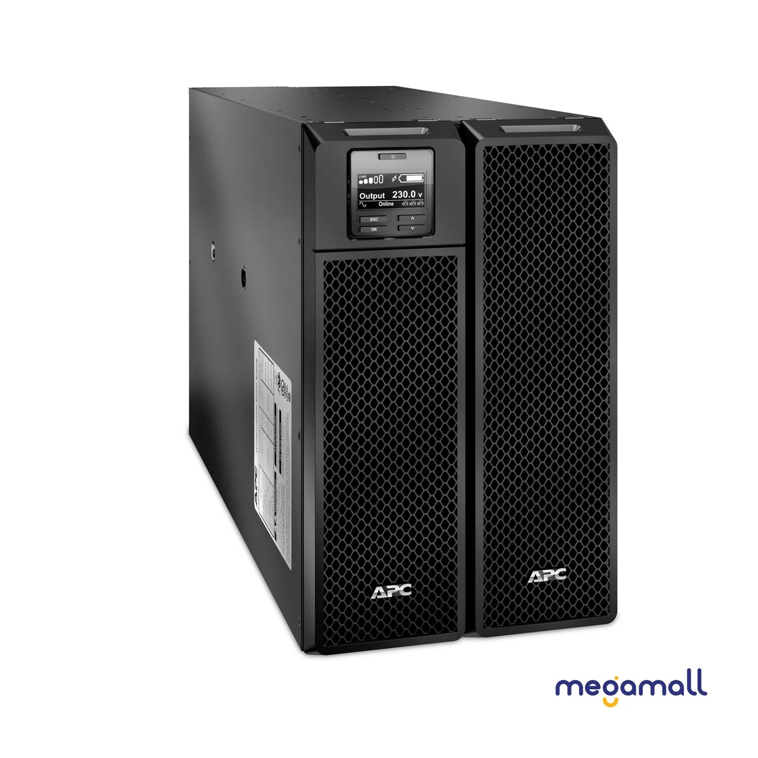 SRT10KXLI - APC Smart-UPS On-Line, 10kVA/10kW, Tower, 230V/400V, 6x C13+4x C19 IEC outlets, Network Card+SmartSlot, Extended runtime, W/O rail kit