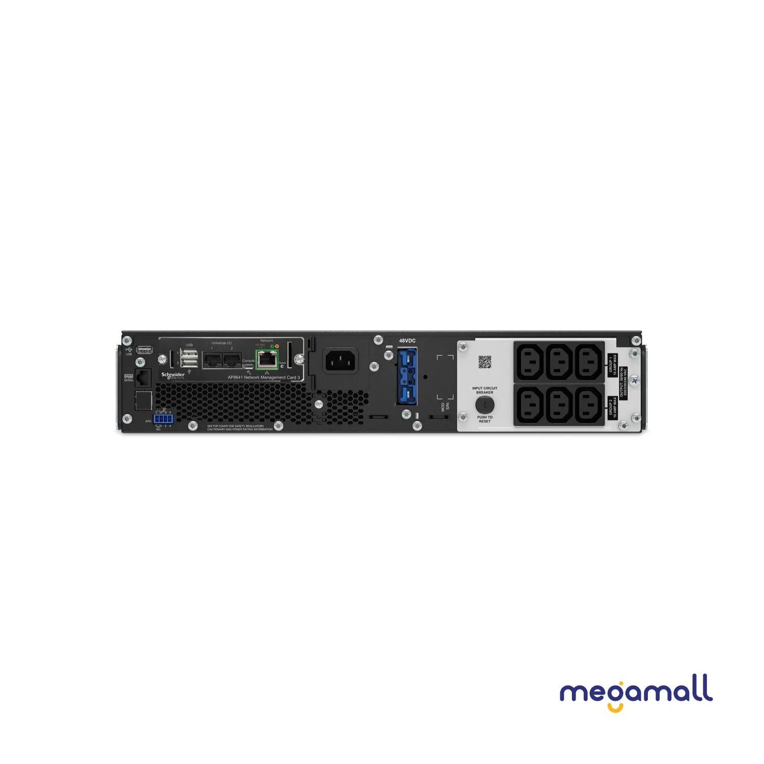 SRT1500RMXLI - APC Smart-UPS On-Line, 1500VA/1500W, Rackmount 2U, 230V, 6x C13 IEC outlets, SmartSlot, Extended runtime, W/ rail kit