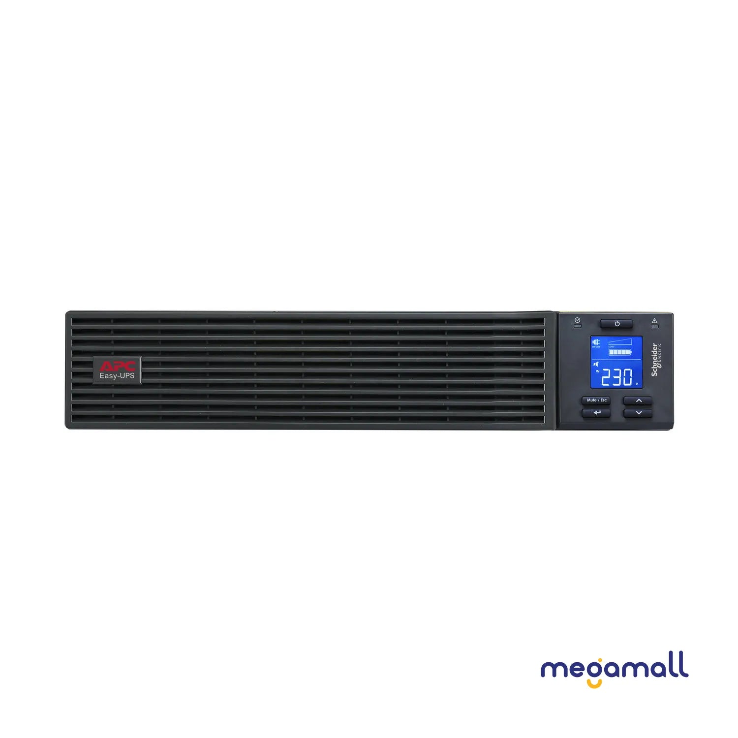 SRV3KRIRK - APC Easy UPS On-Line, 3kVA/2400W, Rackmount 2U, 230V, 6x IEC C13 + 1x IEC C19 outlets, Intelligent Card Slot, LCD, W/ rail kit